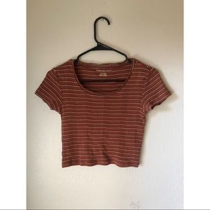 American Eagle striped baby tee